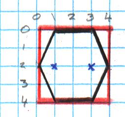 Labelled hex on grid