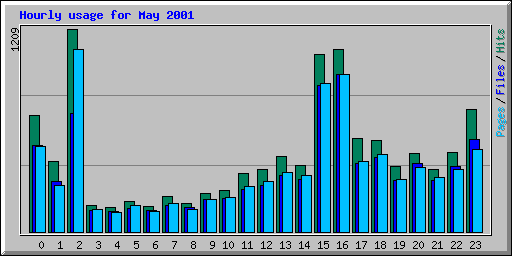 Hourly usage for May 2001