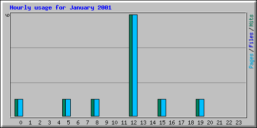 Hourly usage for January 2001